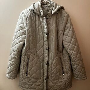 Women's Quilted Jacket - ecru